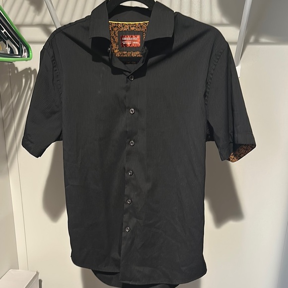 consequence Other - Black Casual Button Down Shirt with Relaxed Fit